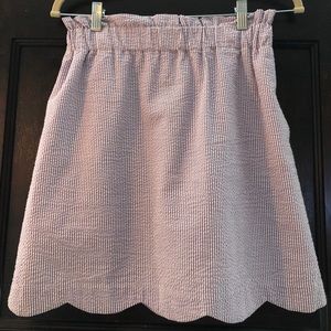 Lauren James Purple Seersucker Skirt